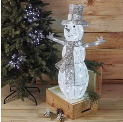 DCFC33 LED božićni snjegović od trske