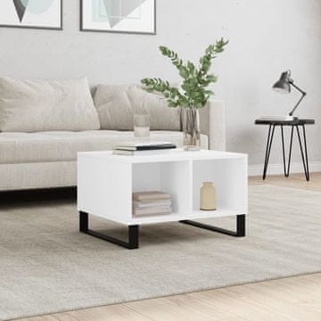 Vidaxl Klub stolić, bijeli 60x50x36,5 cm, materijal na bazi drva