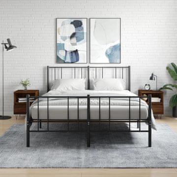 Vidaxl Noćni ormarići, set od 2, smeđi hrast, 40x35x50 cm