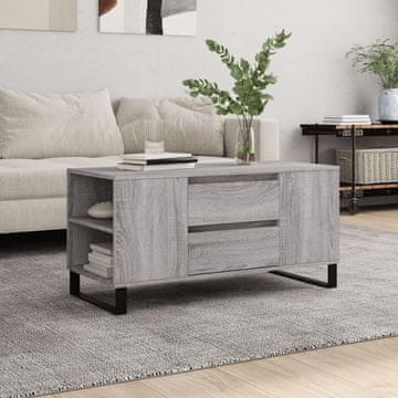 Vidaxl Klub stolić, sivi hrast sonoma, 102 x 44,5 x 50 cm