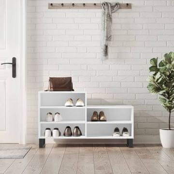 Vidaxl Stalak za cipele Bijeli 102x36x60 cm Materijal na bazi drveta