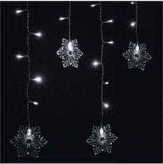 EMOS DCGW13 LED božićna zavjesa - pahuljice, 135 x 50 cm, hladna bijela