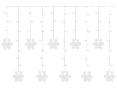 EMOS DCGW13 LED božićna zavjesa - pahuljice, 135 x 50 cm, hladna bijela