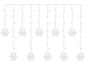 EMOS DCGW13 LED božićna zavjesa - pahuljice, 135 x 50 cm, hladna bijela