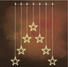 EMOS DCGW14 LED božićna zavjesa - 7 zvjezdica, 67 x 125 cm, toplo bijela