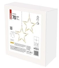 EMOS DCGW14 LED božićna zavjesa - 7 zvjezdica, 67 x 125 cm, toplo bijela