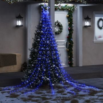 Vidaxl Lampice za božićno drvce, 320 LED dioda, plave, 375 cm