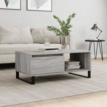 Vidaxl Klub stolić, sivi hrast sonoma, 90x50x36,5 cm, baza drva