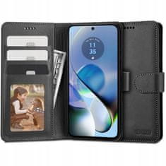 Tech-protect Wallet preklopna maska za Motorola Moto G54 5G, crno