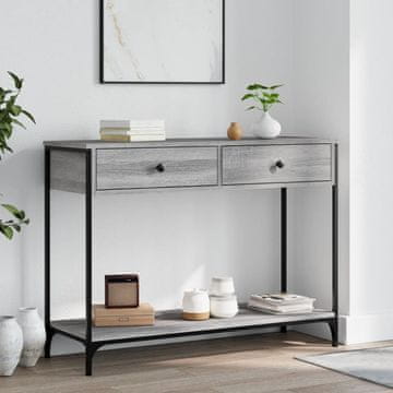 Vidaxl Konzolni stolić, sivi hrast sonoma, 100x34,5x75 cm