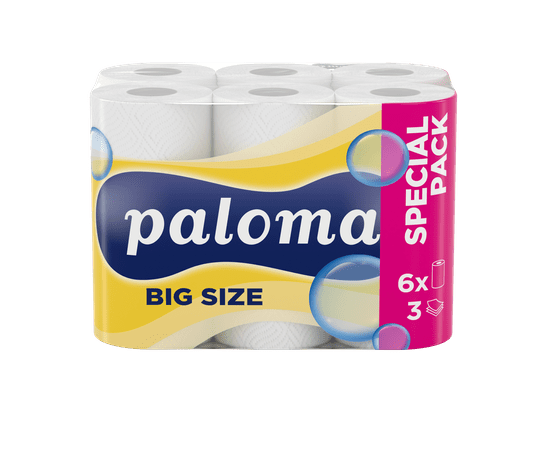 Paloma Multi Fun Big Size papirnati ručnici, 3-slojni, 6 komada