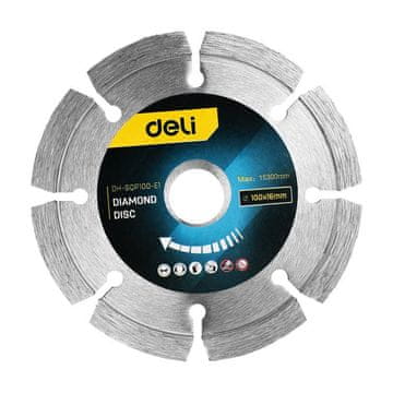 Deli Tools Dijamantna ploča za rezanje segmenata 100x16 mm
