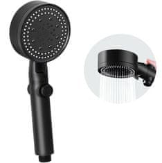 aptel Tuš ručka EKO inox crna 5 funkcija 24,5cm