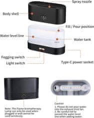 aptel LED RGB diffuster ovlaživač i ribolov esencijalnog ulja 180 ml