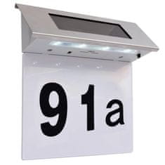 aptel Inox LED solarni kućni broj na ploči 17cm
