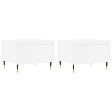 Vidaxl Stolići za kavu 2 kom bijeli 50 x 46 x 35 cm konstruirano drvo