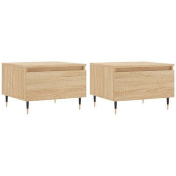 Vidaxl Stolići za kavu 2 kom boja hrasta 50x46x35 cm konstruirano drvo