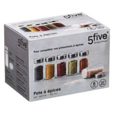 5Five® Set od 6 staklenih posuda za začine