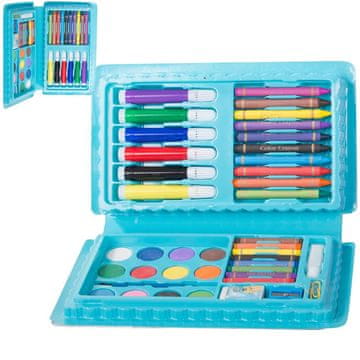 Verkgroup 42-dijelni umjetnički set bojica i flomastera za slikanje, plavi