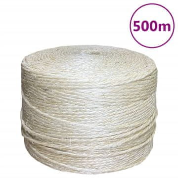 Vidaxl Uže, 100% sisal, 4 mm, 500 m