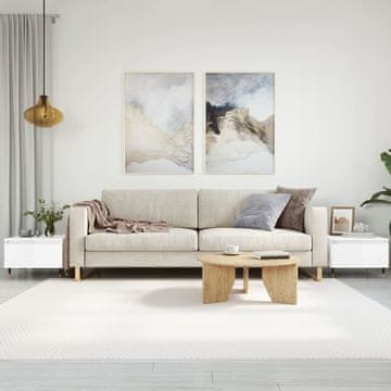 Vidaxl Klub stolići, set od 2, visoki sjaj, bijela, 50x46x35 cm