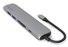 EPICO USB-C priključna stanica, HDMI 8K, 6-u-1, tamno siva