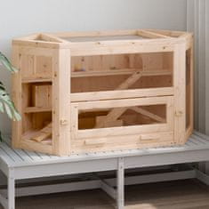 Vidaxl Kavez za hrčke 80x40x43 cm puno drvo jele