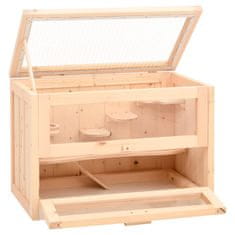 Vidaxl Kavez za hrčka 60x35,5x42 cm Masivno drvo jele