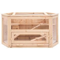 Vidaxl Kavez za hrčke 80x40x43 cm puno drvo jele