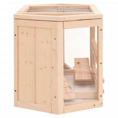 Vidaxl Kavez za hrčke 80x40x43 cm puno drvo jele
