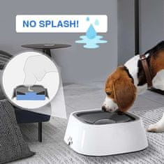 Netscroll Posuda za vodu za pse i mačke, bez prolijevanja, dozira količinu vode na dodir, stabilna i protuklizna, 1L kapacitet, NoSplashBowl