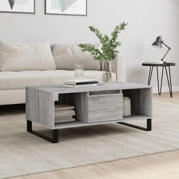 Vidaxl Klub stolić, sivi hrast sonoma, 90x50x36,5 cm, baza drva