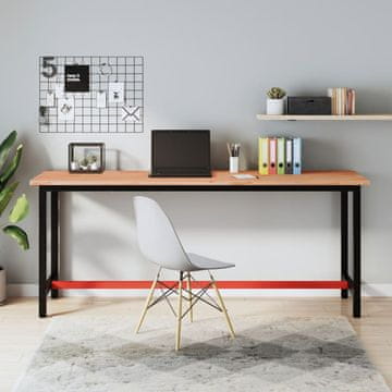 Vidaxl Radni stol 200x55x81,5 cm Masivno bukovo drvo i metal
