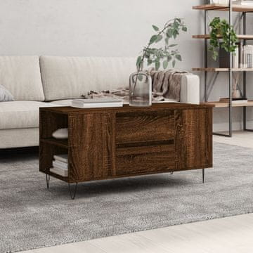Vidaxl Klub stolić smeđi hrast 102x44,5x50 cm