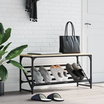 Vidaxl Stalak za cipele, hrast sonoma, 90x30x45 cm