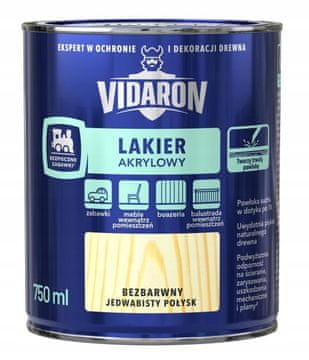 Vidaron Akrilni lak za drvo, prozirni, sjajni, 0,75 l
