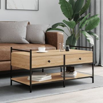 Vidaxl Klub stolić, hrast sonoma, 99x50x50 cm, materijal na bazi drva