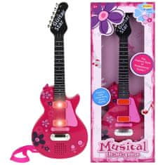 Nobo Kids Električna gitara za djecu, rock metal žice, roza