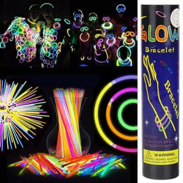 Nobo Kids SVJETLEĆE NARUKVICE ZADRUKE FLUORESCENTNI ŠTAPIĆI ŠTAPIĆI KRILJKE