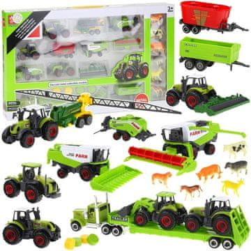 Nobo Kids Set poljoprivrednih vozila Strojevi Traktor Kombajn Prikolica Balirka Životinje