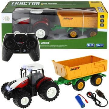 Nobo Kids TRAKTOR S PRIKOLICOM NA DALJINSKO UPRAVLJANJE RC POLJOPRIVREDNO VOZILO STROJ NA DALJINSKO UPRAVLJANJE
