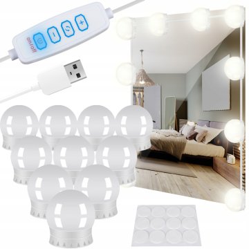 Malatec 10 LED svjetiljki za USB ogledalo