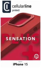 CellularLine Sensation Plus zaštitna silikonska maskica ​​za Apple iPhone 15, crvena (SENSPLUSIPH15R)