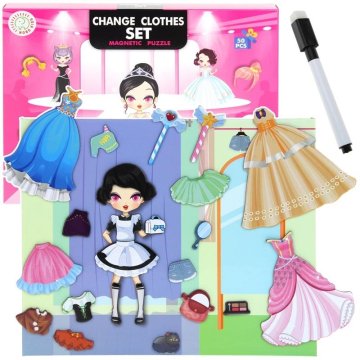 Nobo Kids MAGNETSKA SLAGALICA ZA ODJENU MODEL LUTKE SET SLAGALICA ZA ODJENU