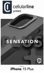 CellularLine Sensation maskica za Apple iPhone 15, silikonska, crna (SENSATIONIPH13G)