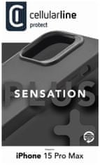 CellularLine zaštitno staklo Sensation za Apple iPhone 15 Pro Max, crna SENSPLUSIPH15PRMK