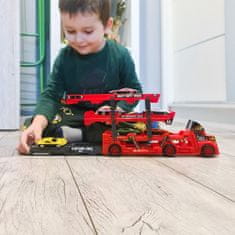 Kruzzel Komplet kamiona sa 6 automobila od 30 cm + platforma za lansiranje