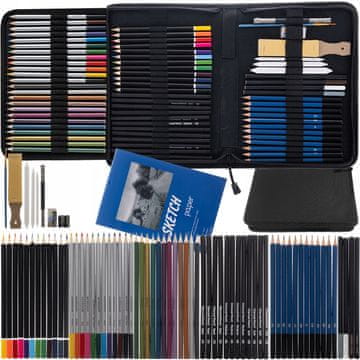 Kruzzel Set umjetničkih olovki i bojica od 72 dijela za skiciranje i crtanje