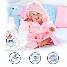 Lovela Baby tekući deterdžent, 1,45 l/16 pranja, bijelo rublje