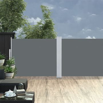 Vidaxl Rolo bočna tenda antracit 140 x 1000 cm